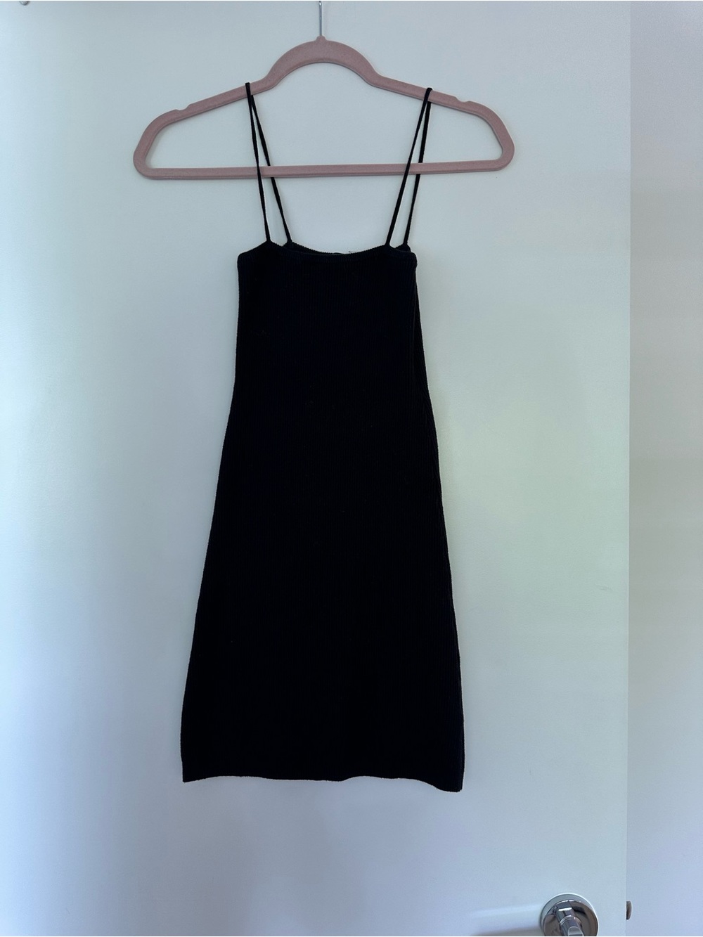 Brandy Melville Black Spaghetti Strap Knit Dress